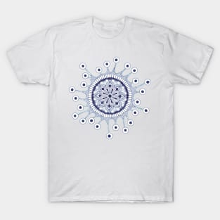 Virus Mandala (indigo) T-Shirt